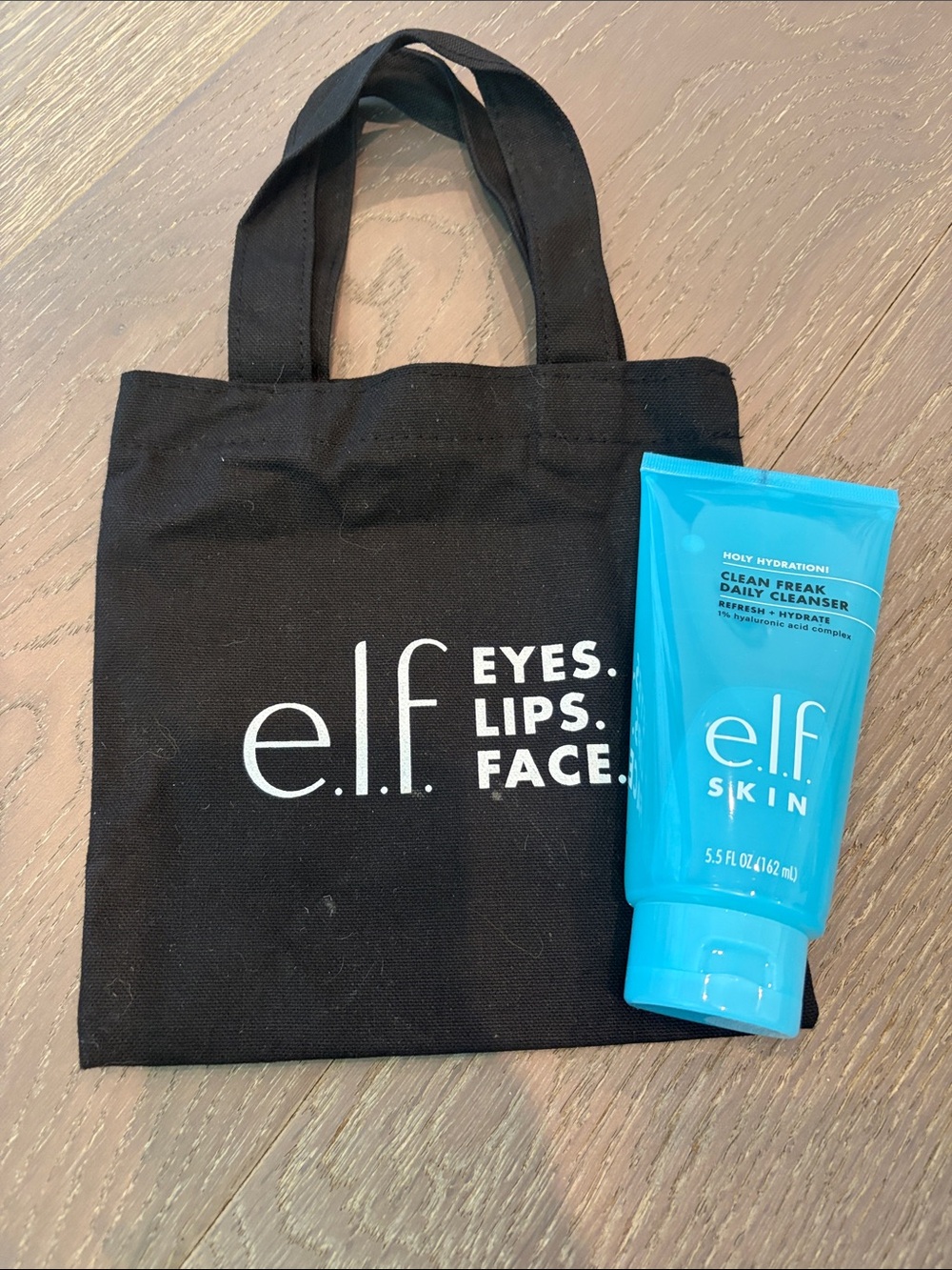 e.l.f Skin Clean Freak Daily Cleanser (never opened) and tote bag